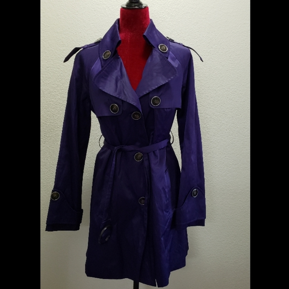 *Green with Envy* Purple Trenchcoat